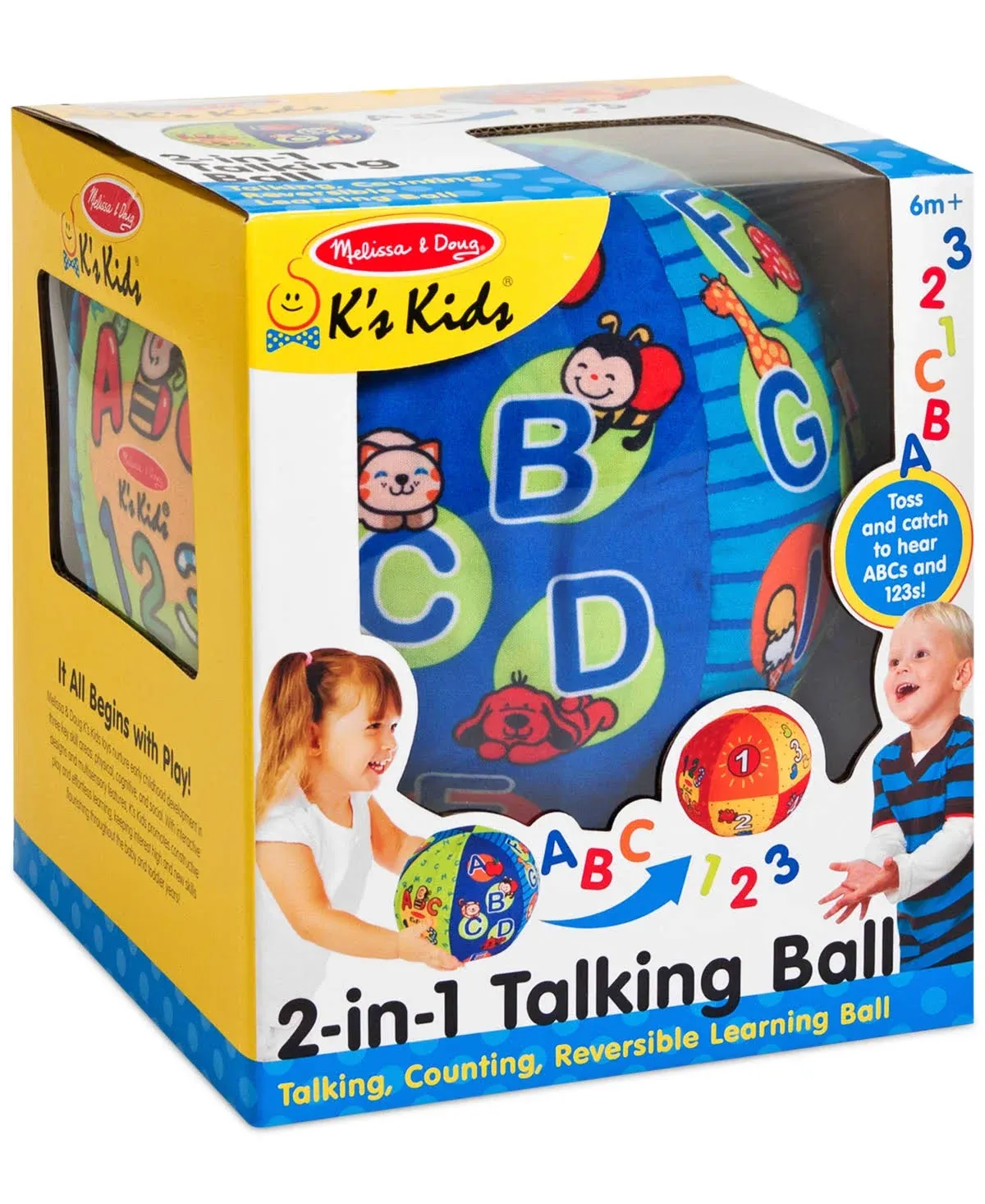 Melissa &amp; Doug K&#x27;s Kids 2-in-1 Talking Ball