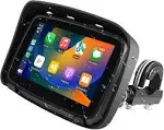 Carplay Screen for Motorcycle, Wireless Apple Car Play & Wireless Android Auto GPS Navigation for Motorcycle, 5" Waterproof Portable Apple Carplay/Android Auto, Support Siri/Google Assistant