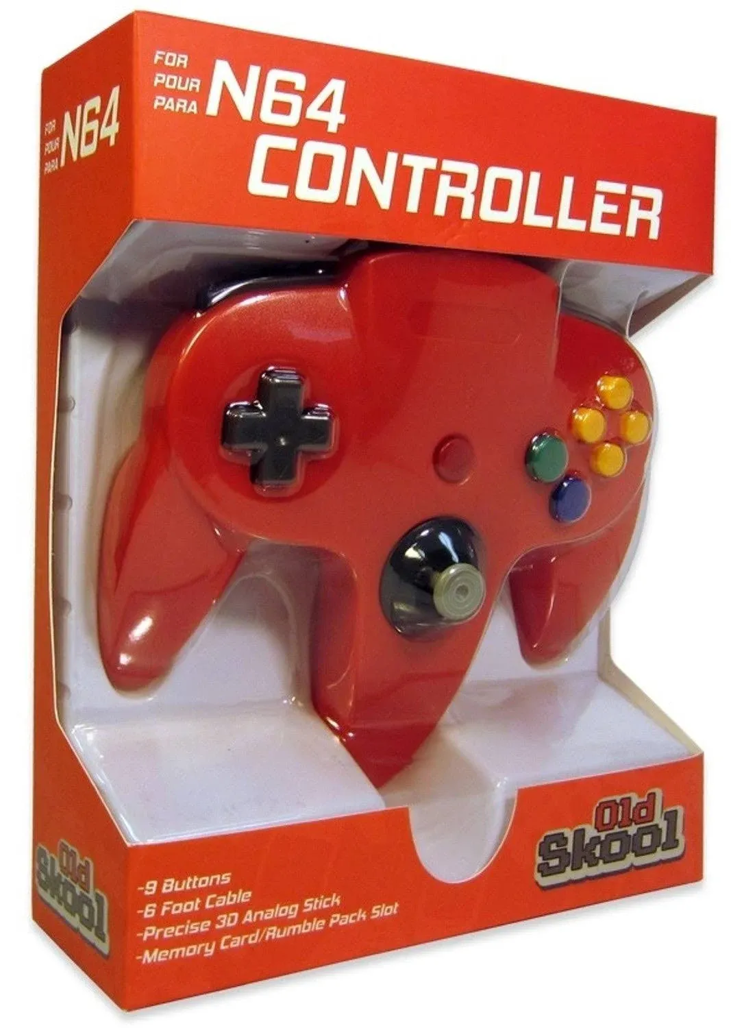 Classic Wired Controller Joystick For Nintendo 64 N64 Game System Red N64