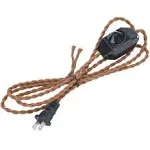 SKIVTGLAMP 5.9&#039; Braided Wire with Dimmer Weave Rope for 5.9&#039;/1.8M<wbr/>, Brown 