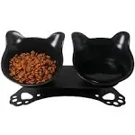 Elevated Cat Bowlsdouble Cat Dog Bowls15tilted Raised Cat Bowlscat Food Bowls Pr