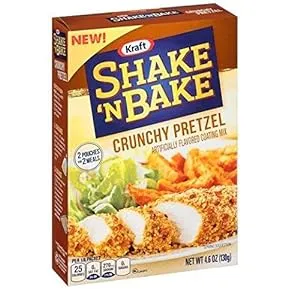 Shake 'N Bake Coating Mix, Seasoned, Crunchy Pretzel - 2 pouches, 4.6 oz