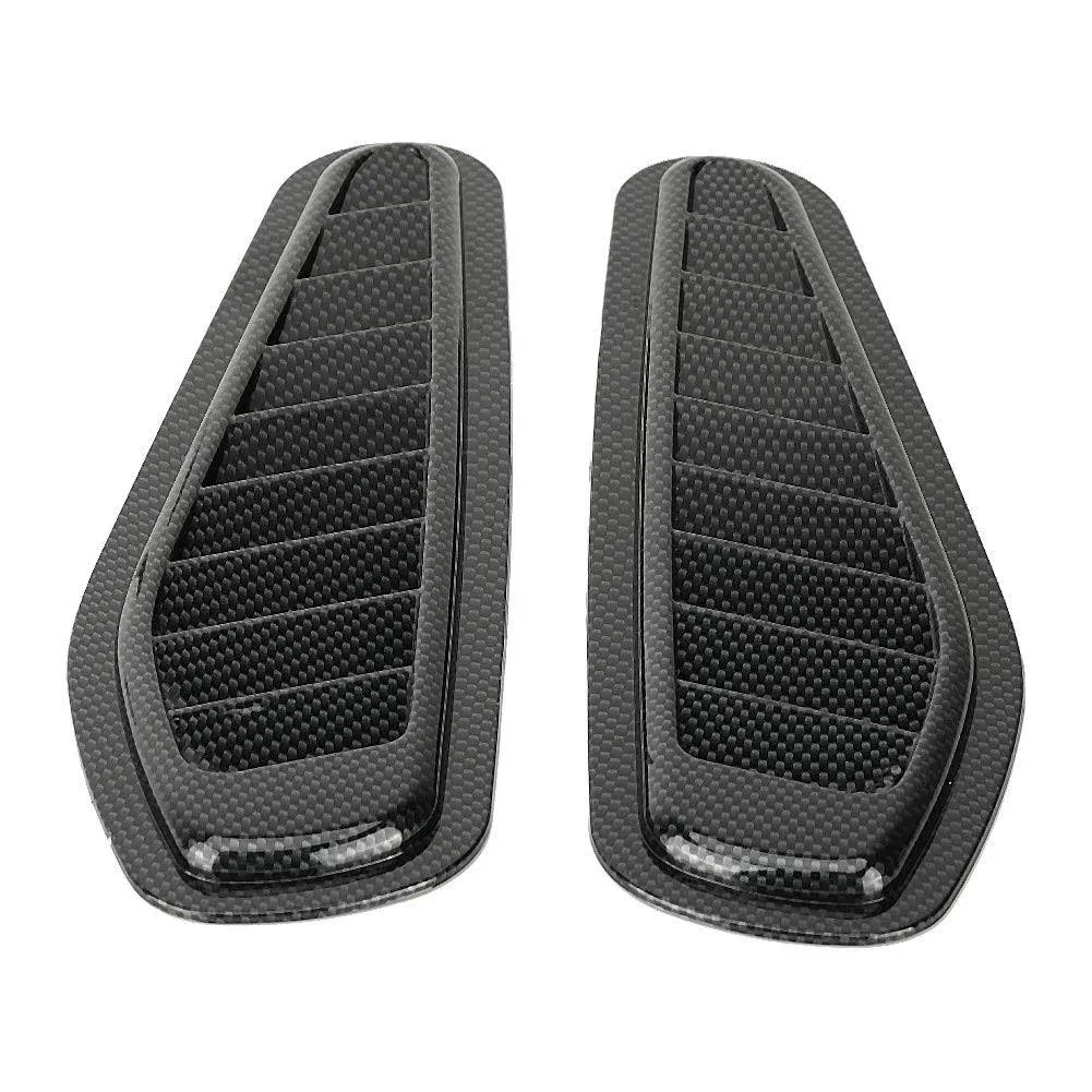 Air Flow Intake Cover 2pcs Carbon Fiber Car Air Flow Intake Decorative Scoop ...