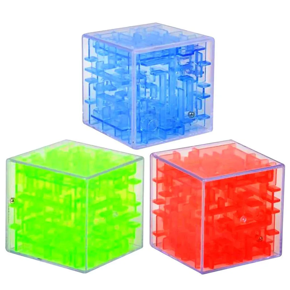 Gamie Brainy Maze Puzzle Cube Game, Set of 3, Maze Cube Puzzles for Kids, Mini ...