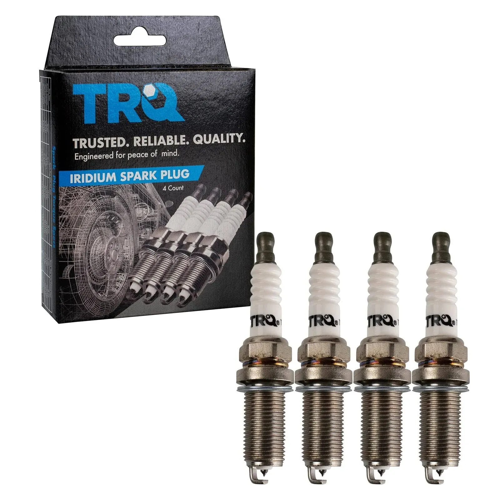 TRQ Iridium Spark Plugs Engine Tune Up Ignition Kit 4 Piece Set