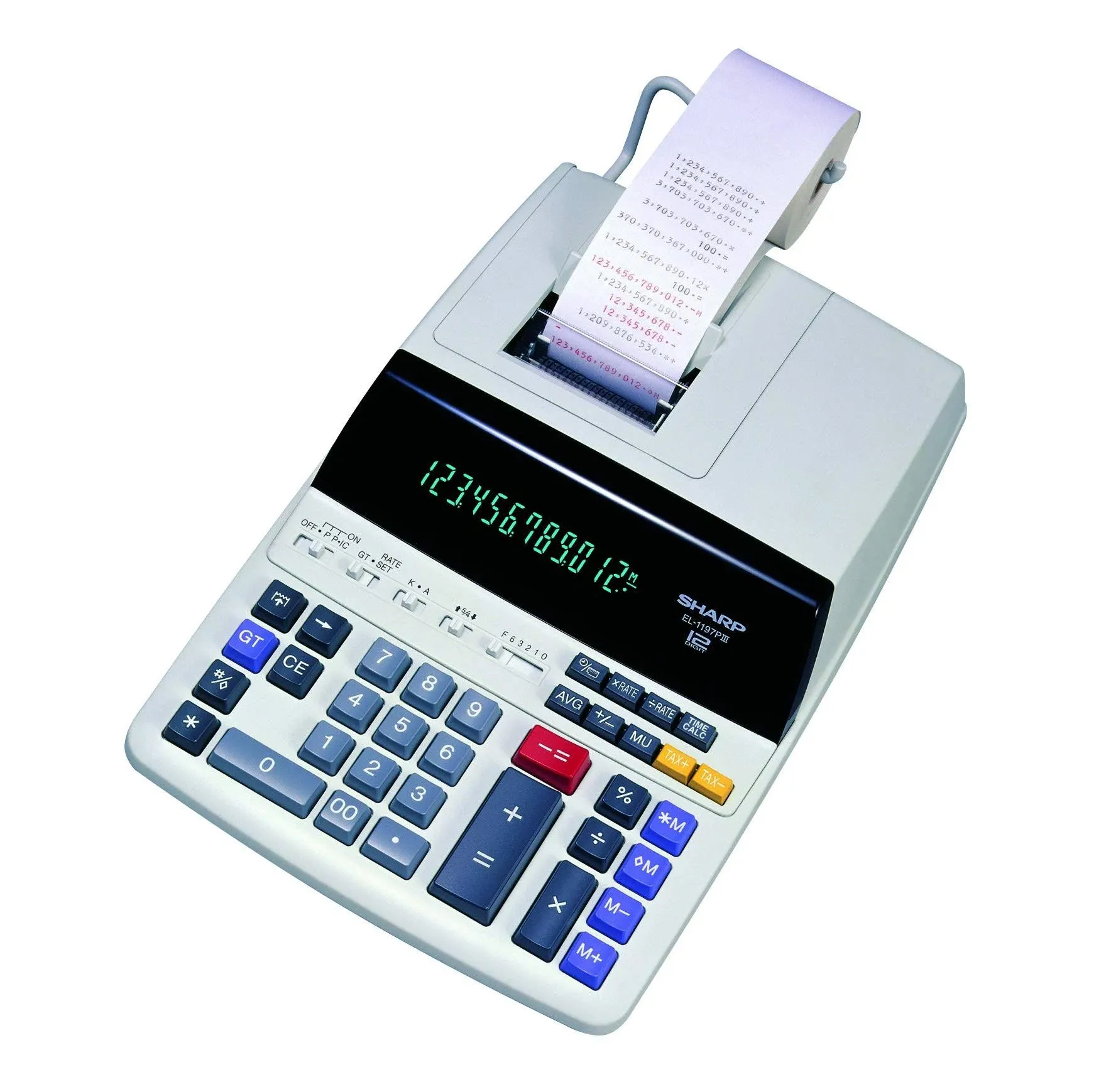 Sharp EL-1197PIII 12 Digit Commercial Printing Calculator