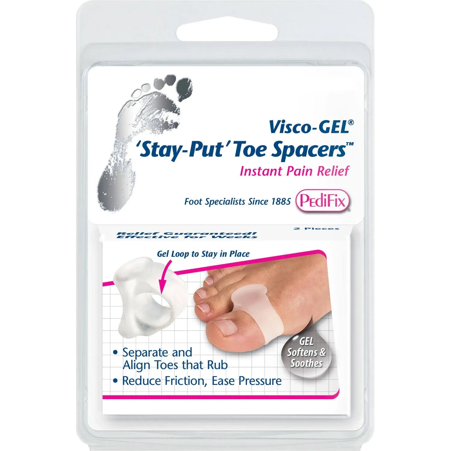 Visco-GEL Stay-Put Toe Spacers