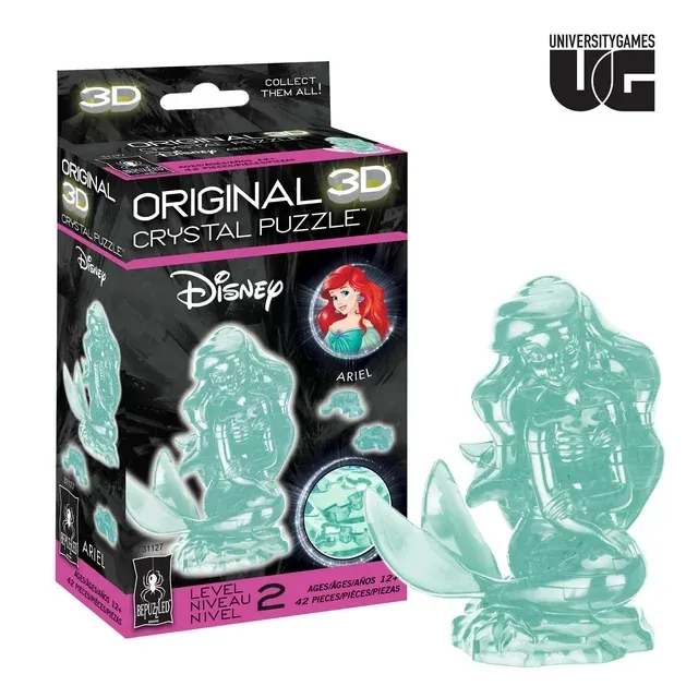 Disney Ariel Original 3D Crystal Puzzle from BePuzzled, Ages 12 and Up