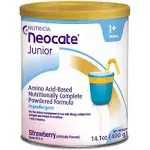 Neocate Junior - Powdered Hypoallergenic, Amino Acid-Based Toddler and Junior Formula - Strawberry - 14.1 Oz Can (Case of 1)