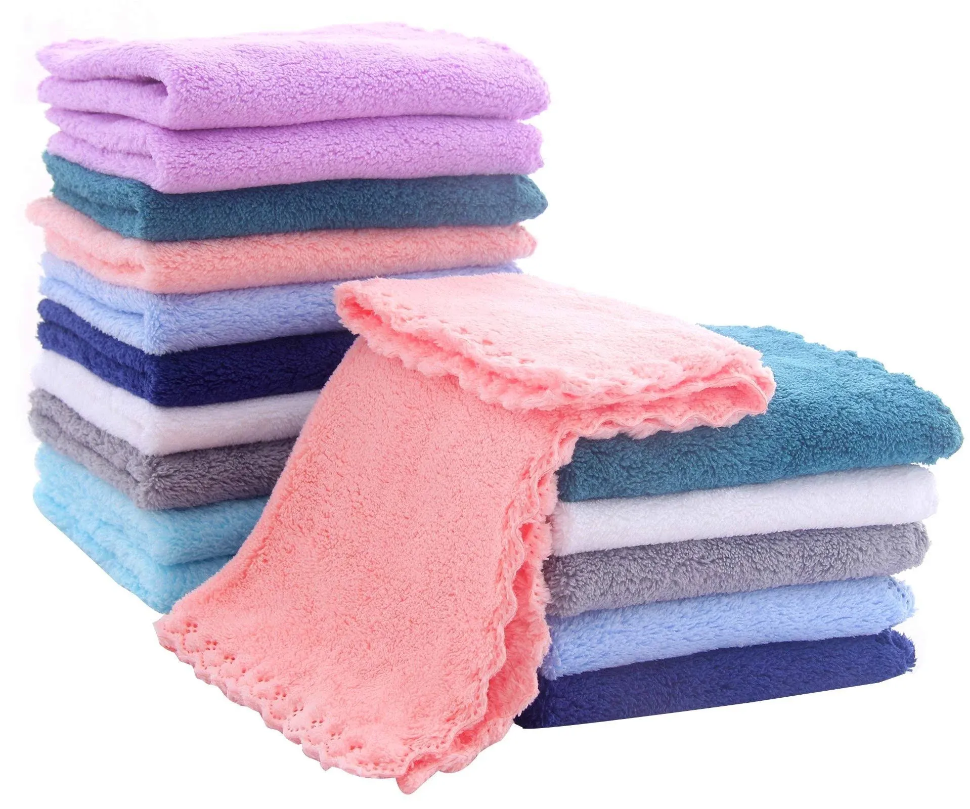 16 Pack Baby Wash cloths , Infants and Toddlers - Suitable for Sensitive Skin an