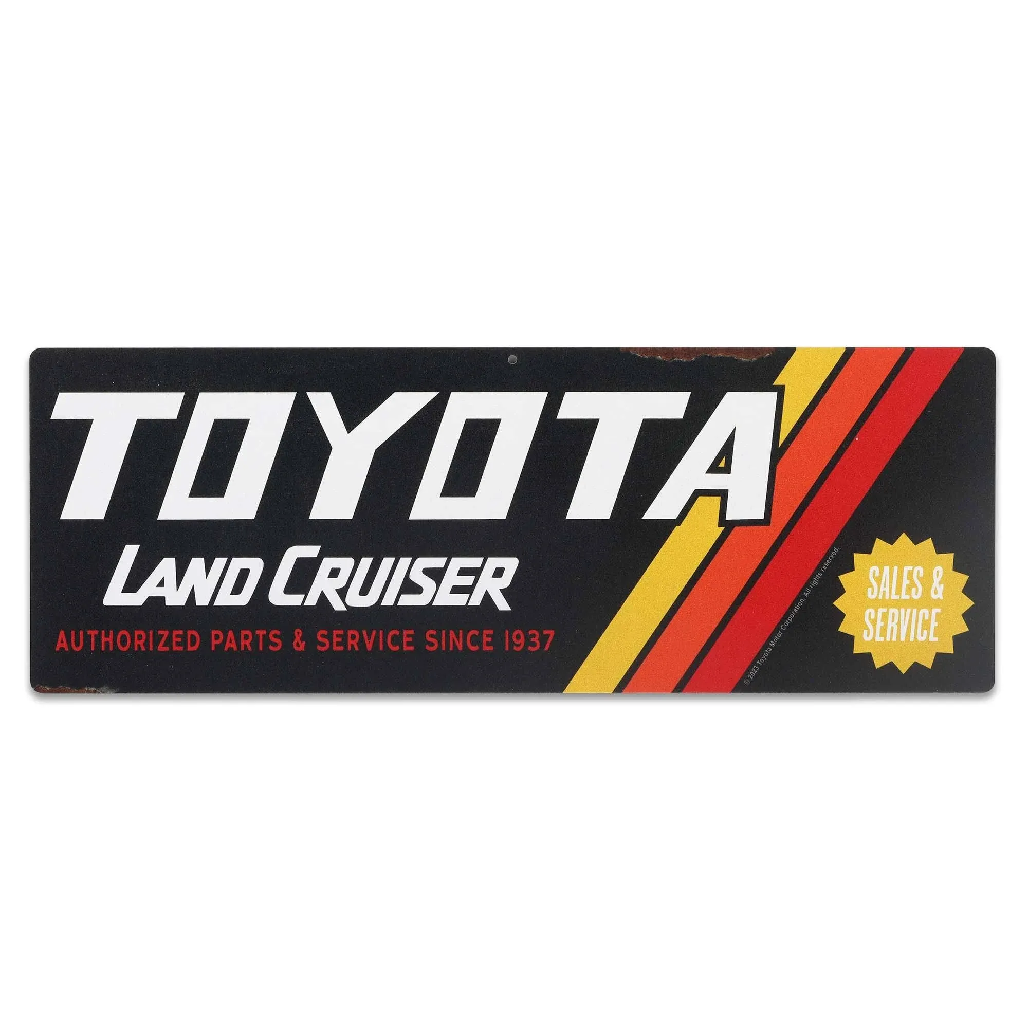 Open Road Brands Toyota Land Cruiser Sales and Service Retro Metal Sign