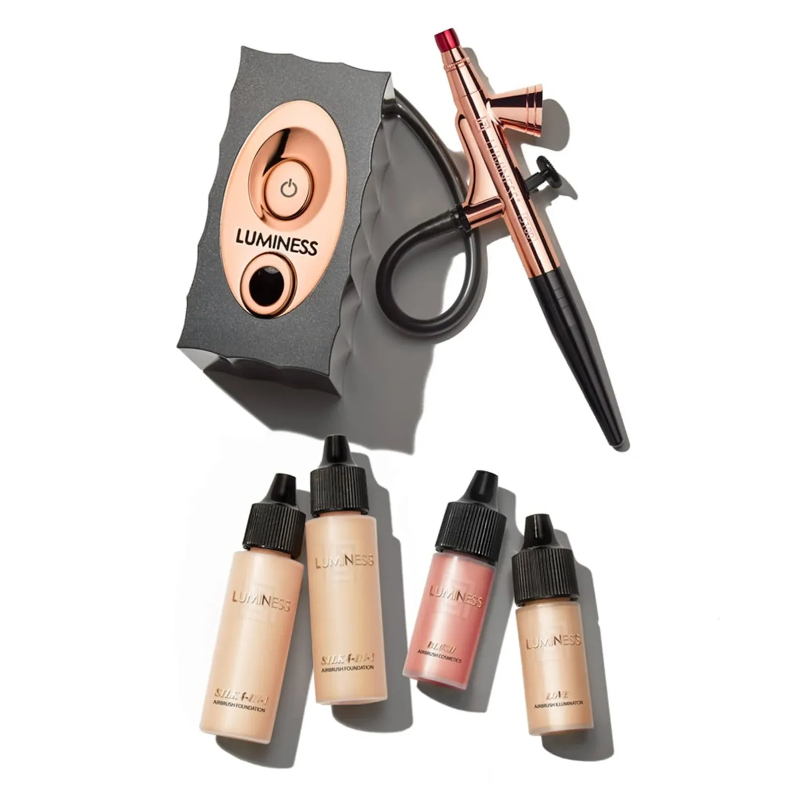 Luminess Icon Airbrush System with Starter Kit: Includes Silk 4-in-1 Foundation, Highlighter and Blush