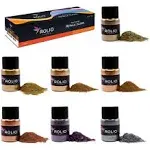 Rolio - Metallic Pigment Powder - 7 Jars/ 20ml Each of Pigment Powder, Metallic Mica Powder for Epoxy Resin, Paint, Nail Art, Slime, Tumblers, Polymer Clay and Other Crafts