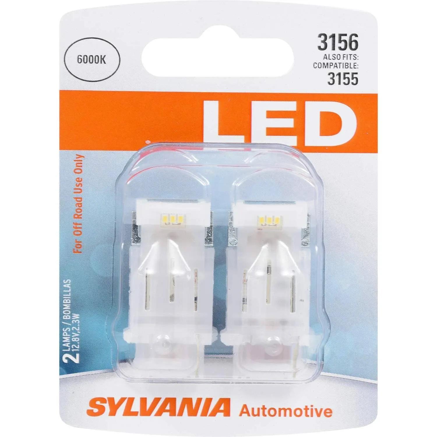 Sylvania LED 3156 Pair Set LED Lamps Bulbs LED turn signals / DRL Amber bright