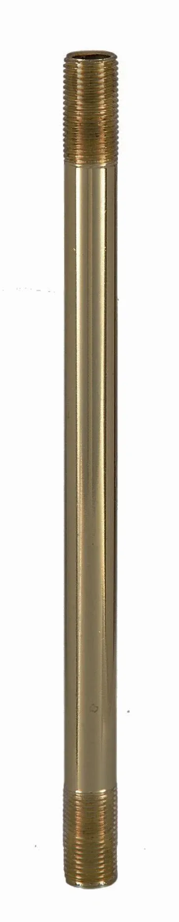 Solid Brass 1/8 IP Threaded Pipe (1/8 IP = 3/8" diameter) (22300U) - Antique Lamp Supply - Quality Lamp Parts Since 1952