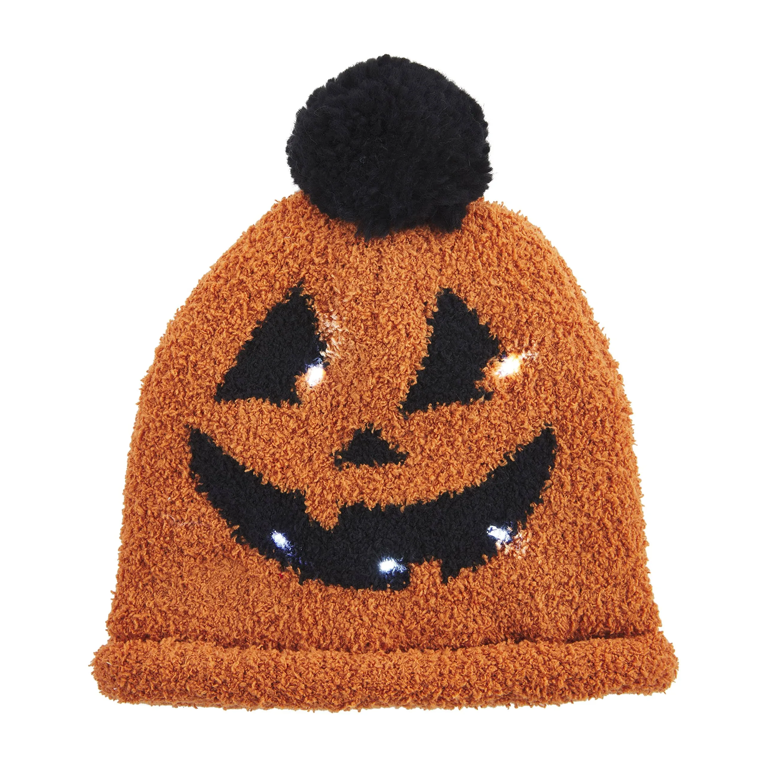 Mud Pie Baby Girls Light Up Hat, Pumpkin, One Size