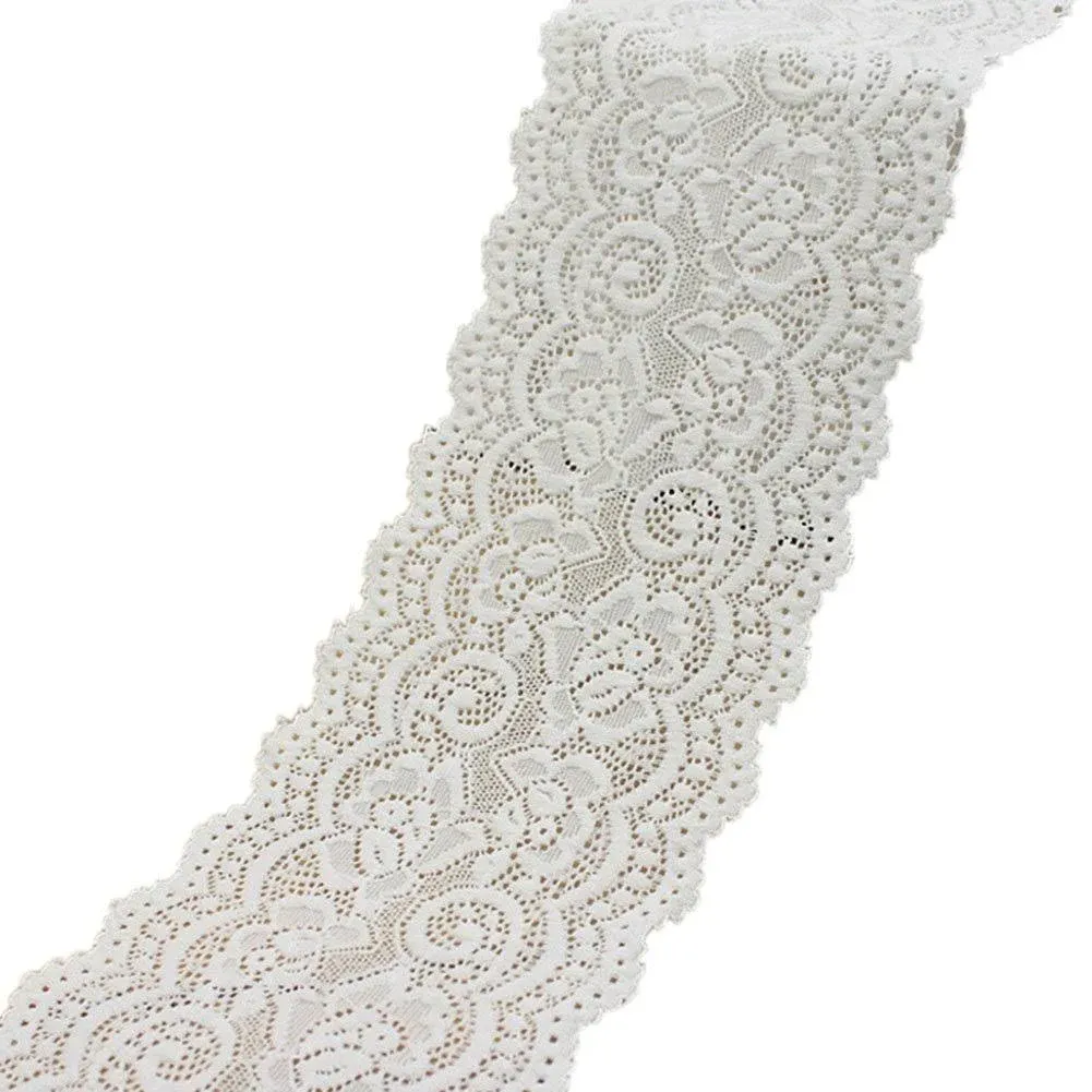 Ymacy Lace Trim DIY Craft Light Delicate Ribbon Vintage Flora Pattern Scallop Edge