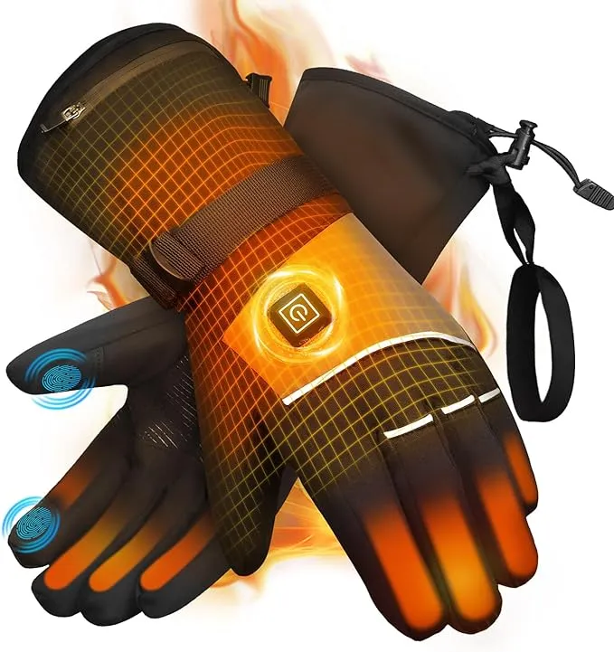 Peveork Heated Gloves for Men Women Rechargeable Electric Heating Gloves with...