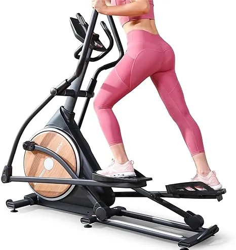 FEIERDUN Elliptical Machine, Cross Trainer for Home Use with Hyper-Quiet Electromagnetic Front Driving System, 32 Resistance Levels, 20IN Stride, 400LBS Weight Capacity