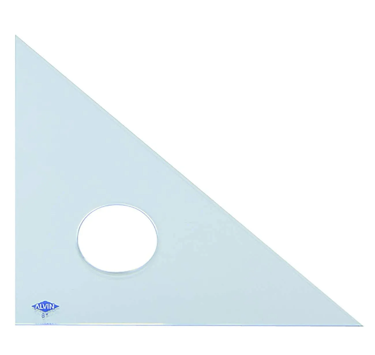 ALVIN 45/90 Clear Professional Acrylic Drafting Triangle Model 131C-14, Multipurpose Tool for Drafting, Design, and Architecture, Great for Machining and Woodworking, 14" inch 45 Degree/90 Degree