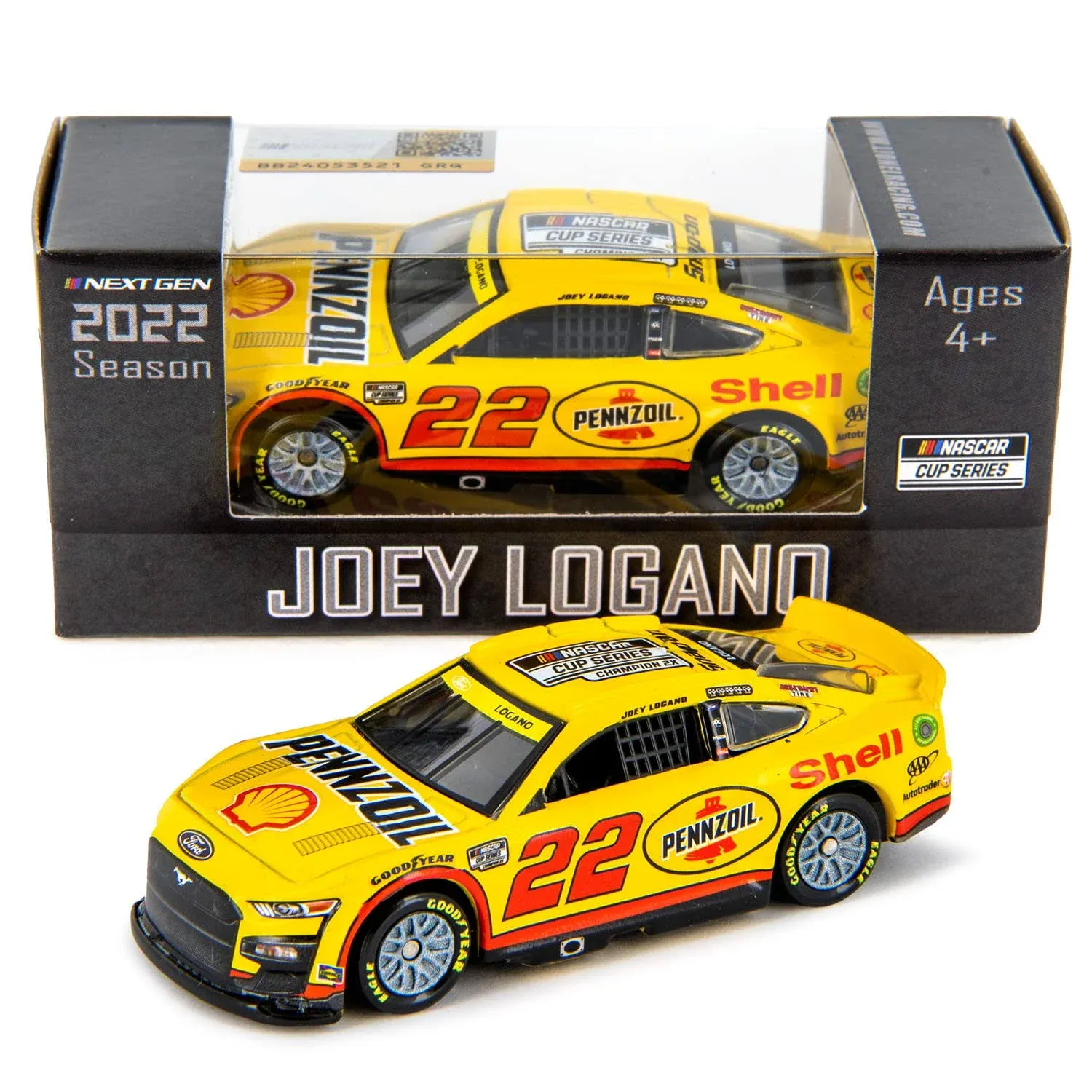 Joey Logano #22 Shell-Pennzoil Champion 2022 Mustang 1:64 scale C222265SHPJLCH<wbr/>A