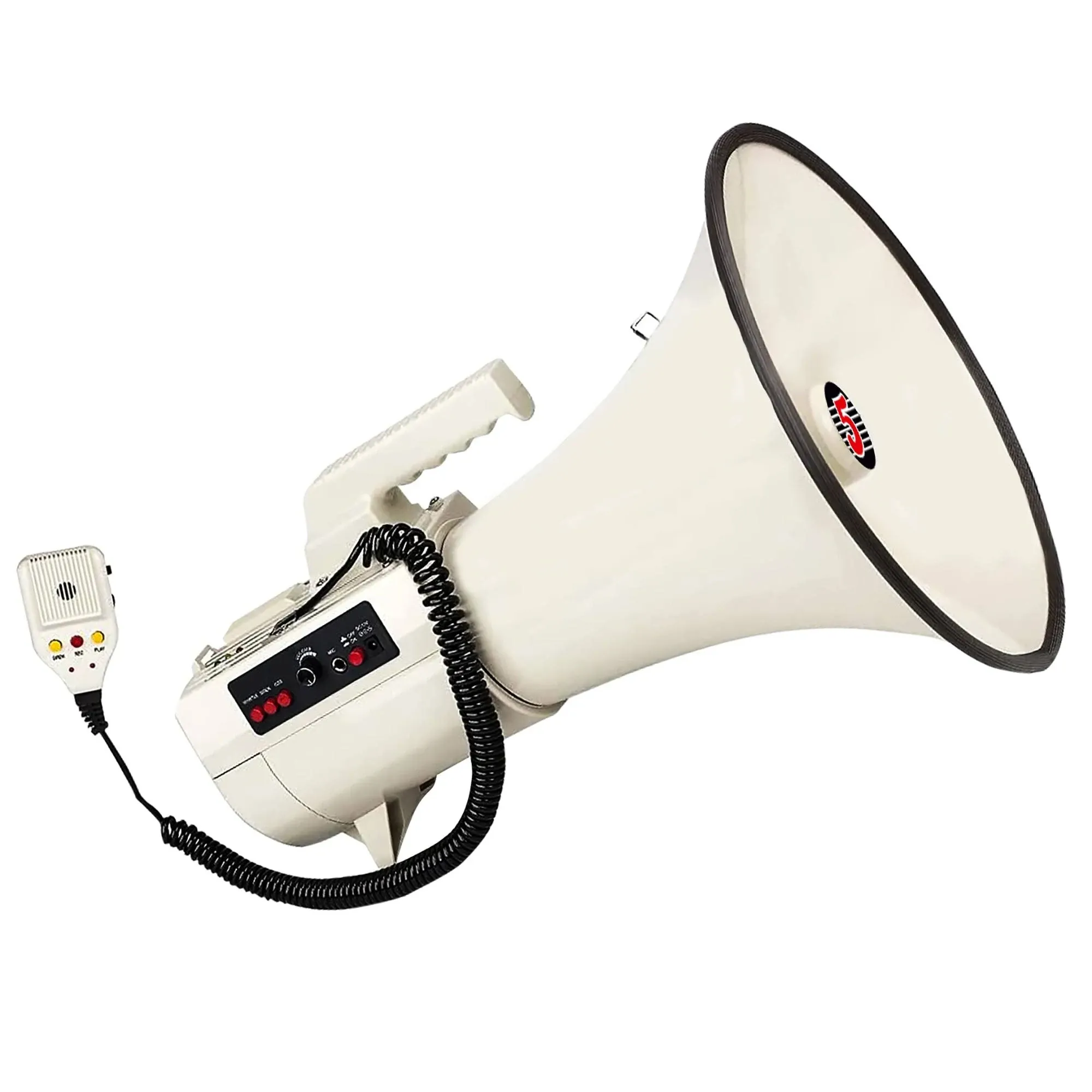 5 Core 4501 USB Megaphone Bullhorn Cheer Horn Mic Recording Siren Blow