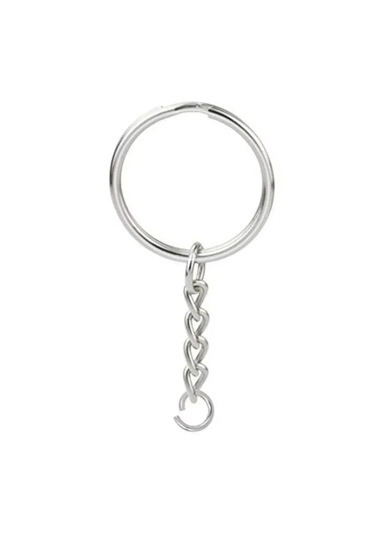 Key Chain Rings Bulk with Chain Jump Rings Screw Eye Pins for Crafts Jewelry Mak