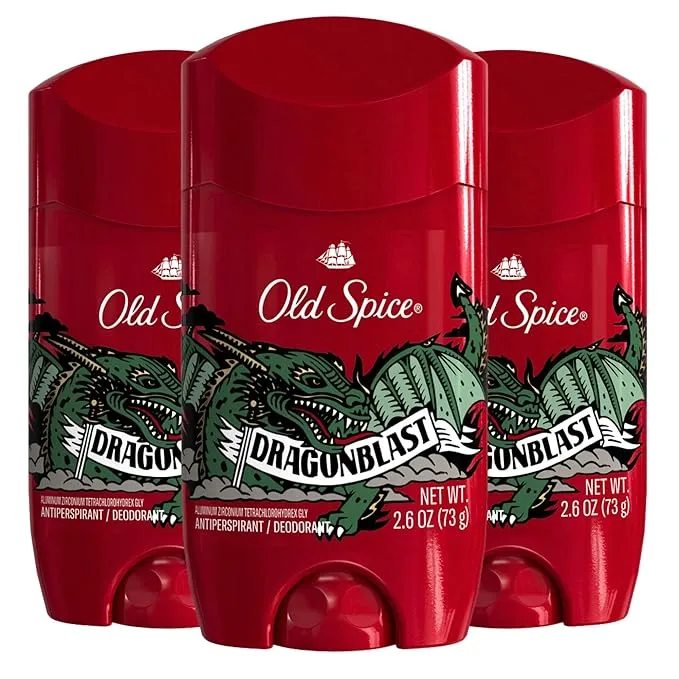 Old Spice Anti-Perspirant Deodorant for Men, Dragonblast, 2.6 Oz (Pack of 6)