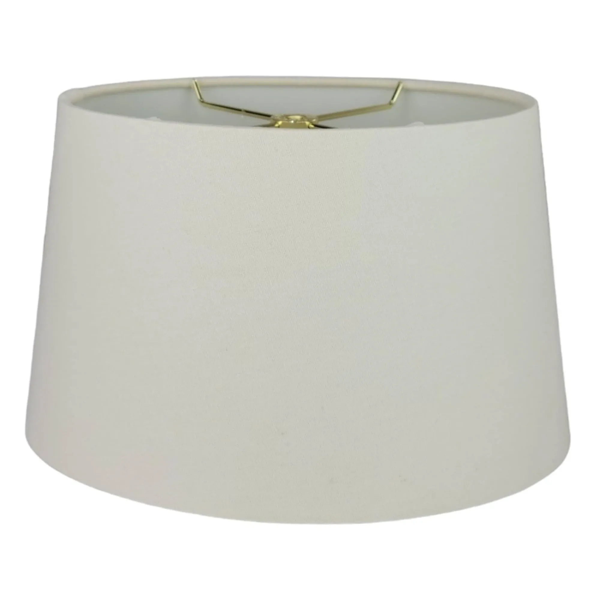 Royal Designs, Inc. Shallow Oval Hardback Lamp 8 x 10 x 5.5, Linen Eggshell 