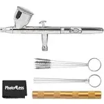 Iwata Medea Eclipse HP-CS Gravity Feed Dual Action Airbrush + 3 Piece Airbrush Spray Cleaning Repair Tool