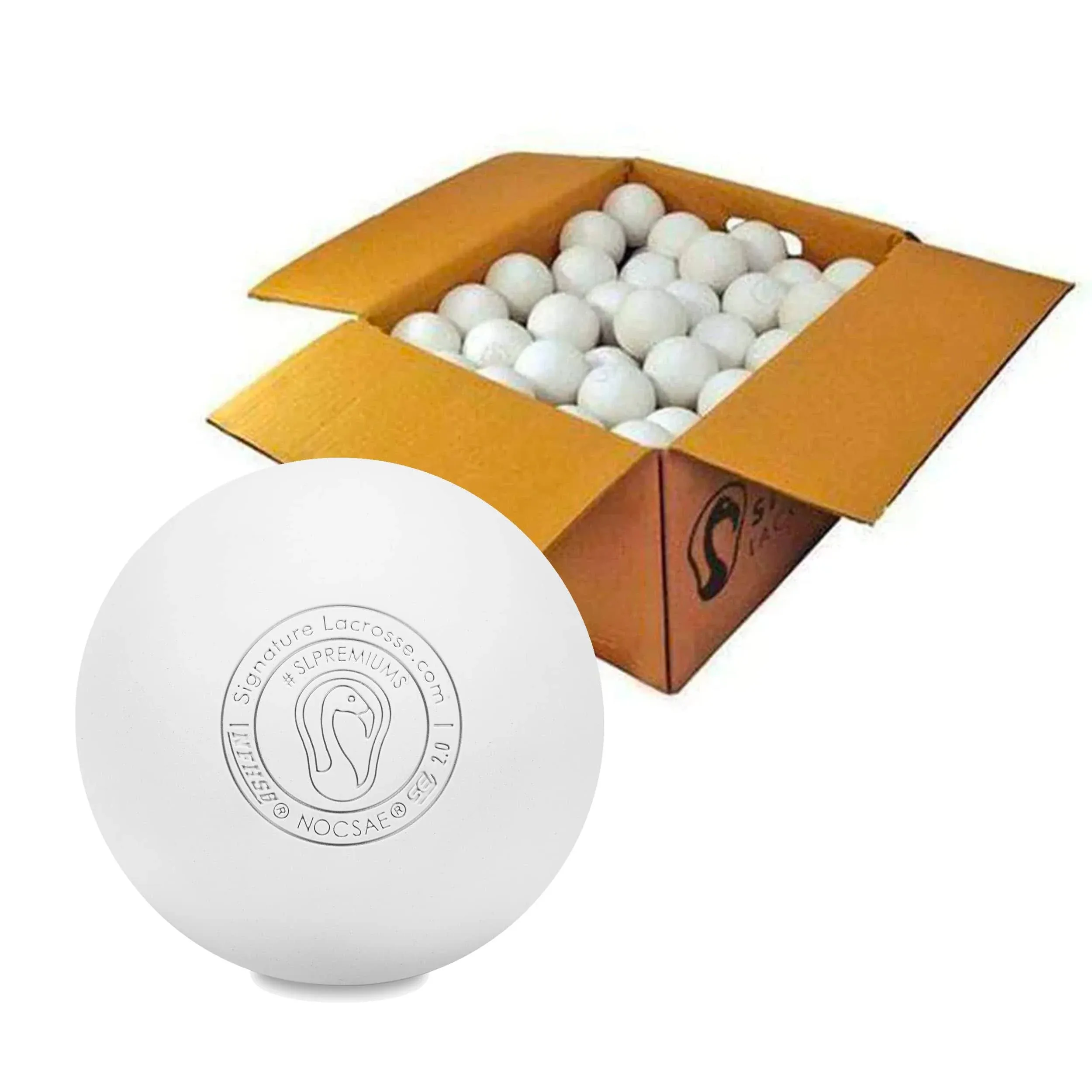 Case of 100 Signature Premium NOCSAE NFHS NCAA Lacrosse Balls White