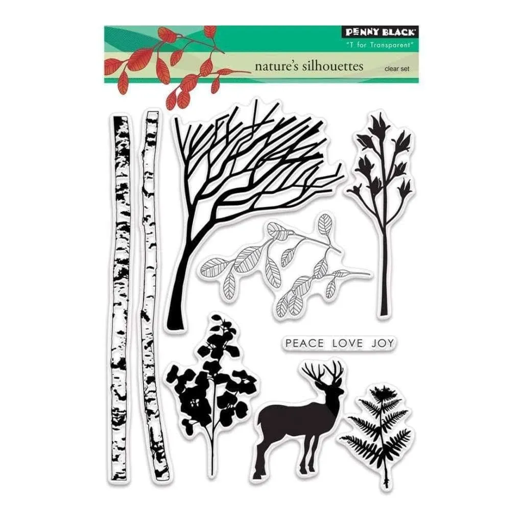 Penny Black Clear Stamps 5"x7" Nature's Silhouettes