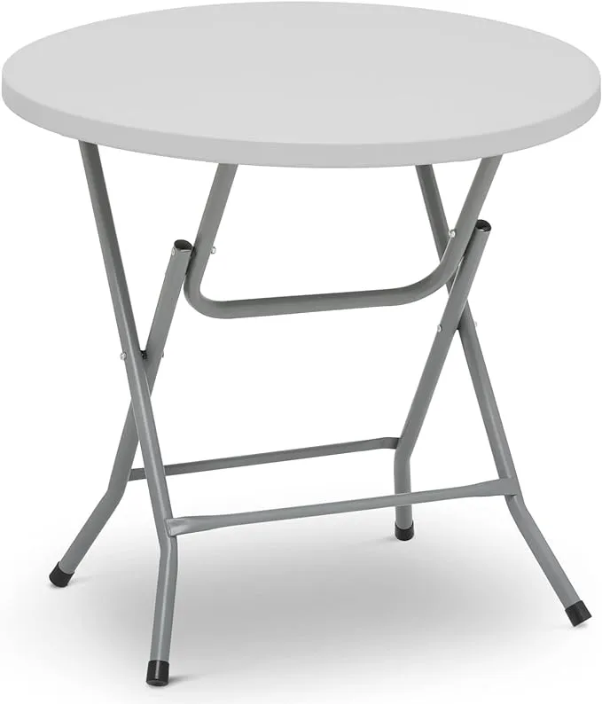 Portable 32&#034;Grey Folding Plastic Dining Table Cocktail Party Camping Picnic Desk