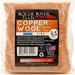 Copper Wool 3.5 Oz Skein/Pad -by Rogue River Tools. (COARSE Grade) -Made in USA, Pure Copper (Coarse)