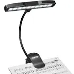 Vshinic Music Stand Light,Clip On Piano Lights 10 LED Orchestra Light,Fully Adjustable No Flicker for Piano,Book Reading, Mixing Table, DJ, Craft Work (Powered by AA Batteries, AC Adapter)