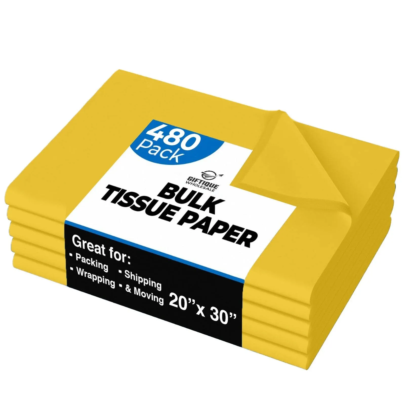 Wholesale Yellow Tissue Paper in Bulk - 20x30 inch - 480 Sheets