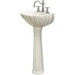 Barclay 3-584WH Bali Pedestal Lavatory - White