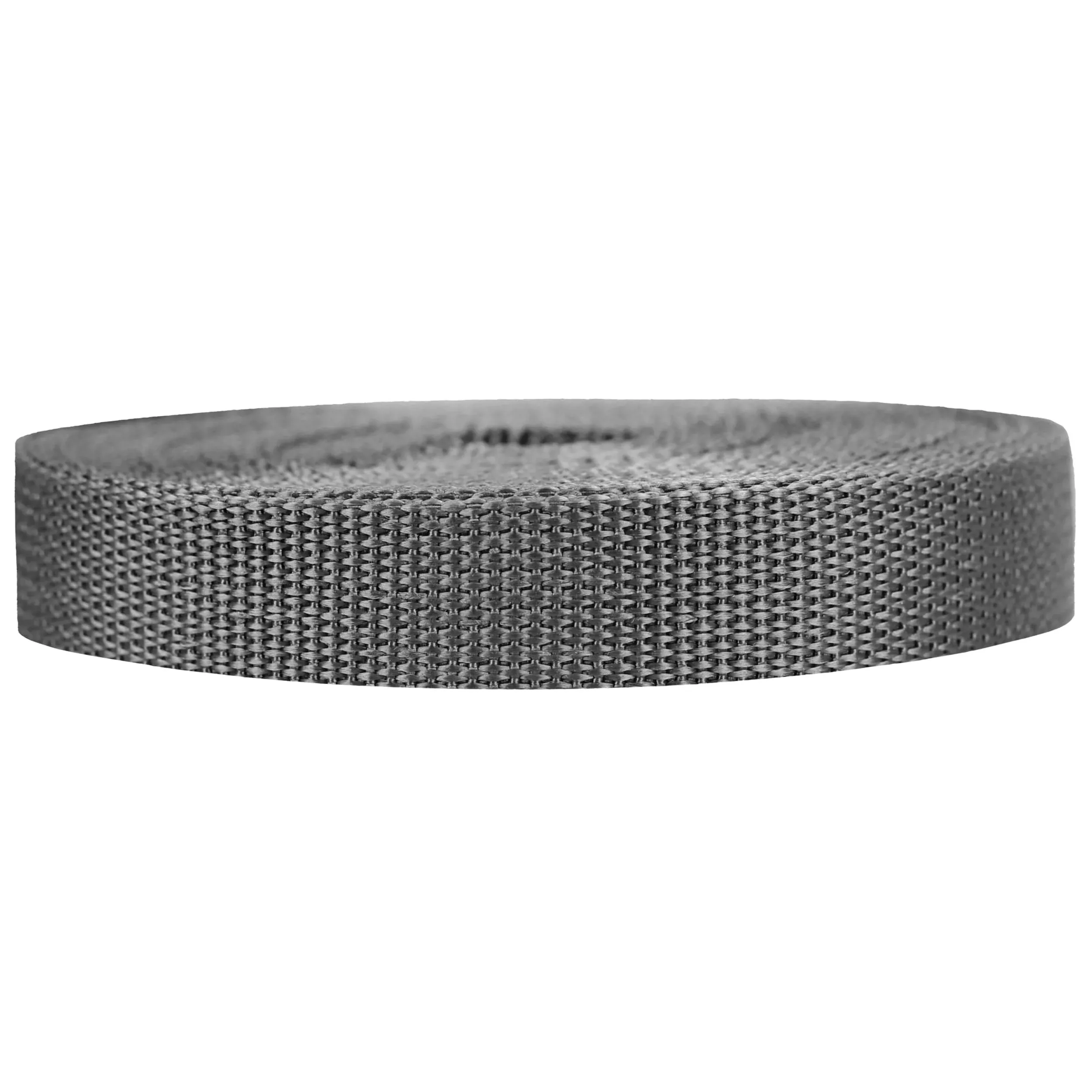 Strapworks Lightweight Polypropylene Webbing 3/4 Inches by 50 Yard, Charcoal, Gray