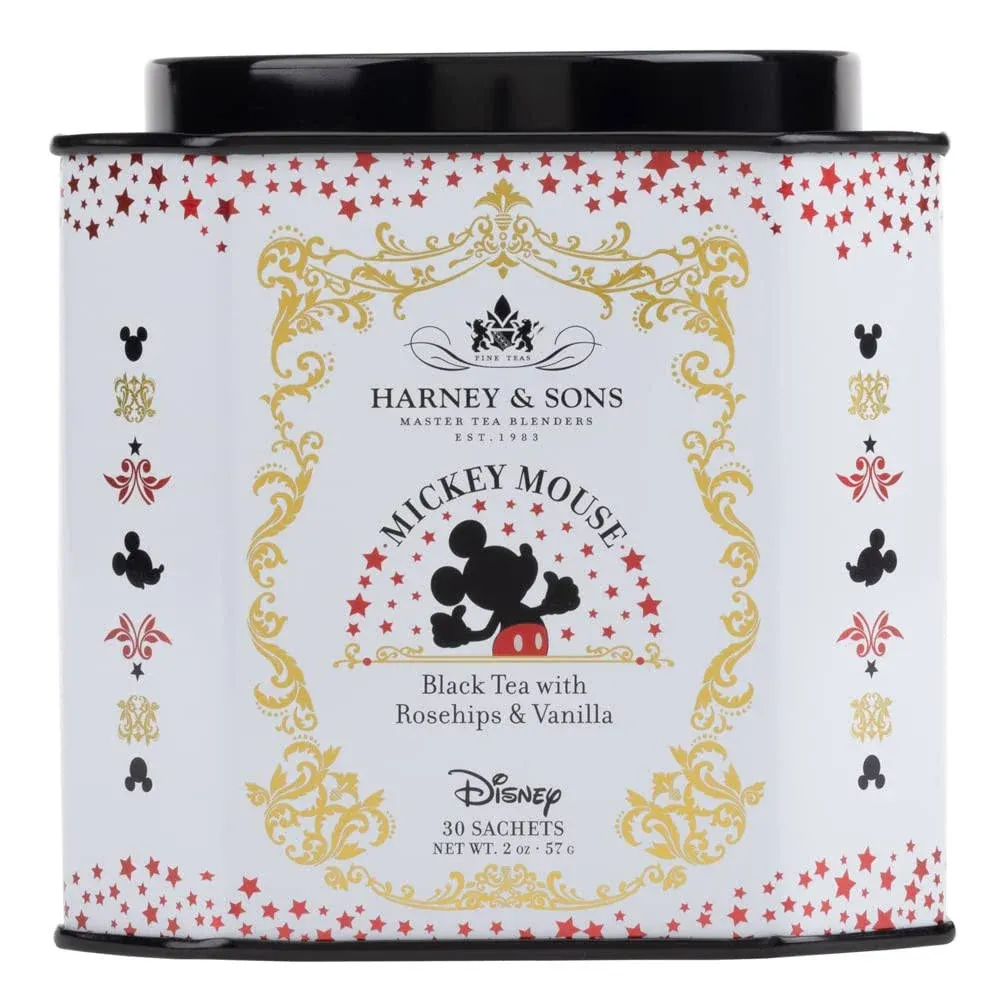 Harney & Sons Mickey Mouse Blend, Disney | 30 Sachets Black Tea with Rosehips & Vanilla