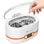 KECOOLKE Ultrasonic Jewelry Cleaner, 600ml Sonic Cleaner with Digital Timer for Eyeglasses, Rings, coinsAASilverAADenture Ultras