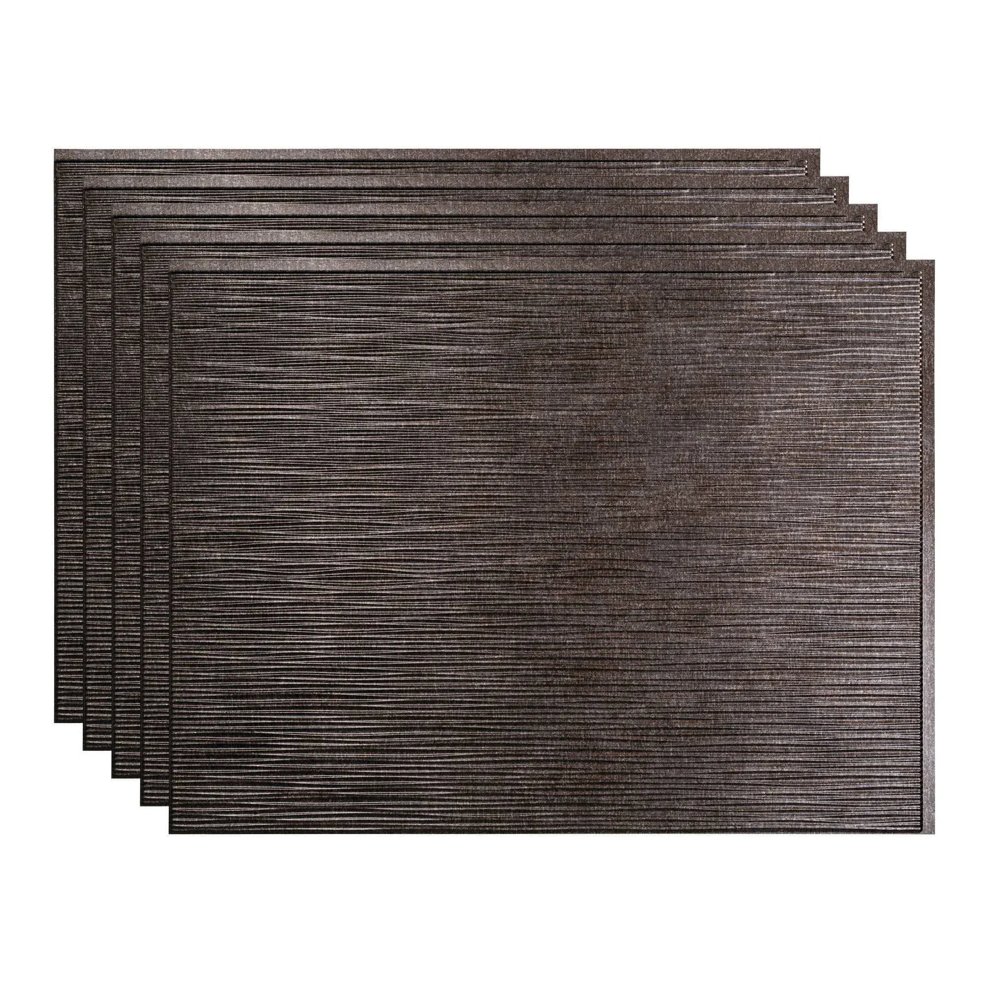 Fasade Ripple 18.25-in x 24.25-in Vinyl Smoked Pewter Backsplash Panels Lowes.com