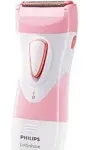 Philips Beauty SatinShave Essential Women's Wet & Dry Electric Shaver for Legs, Cordless, Pink and White, HP6306/50