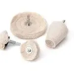 SHININGEYES Polishing Wheel for Drill 4 Pack, Buffing Wheel Polisher Kit with 1/4" Hex Shafts for Dremel Tools