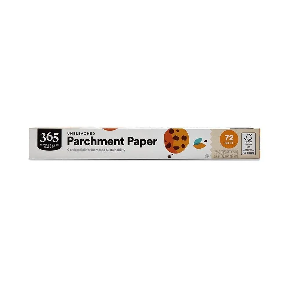 365 by Whole Foods Market, Unbleached Parchment Paper, 72 Sq Ft