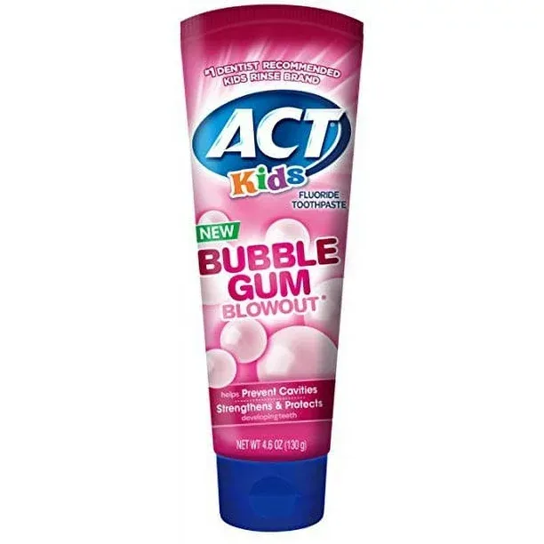 Act Kids Toothpaste Bubble Gum Blowout