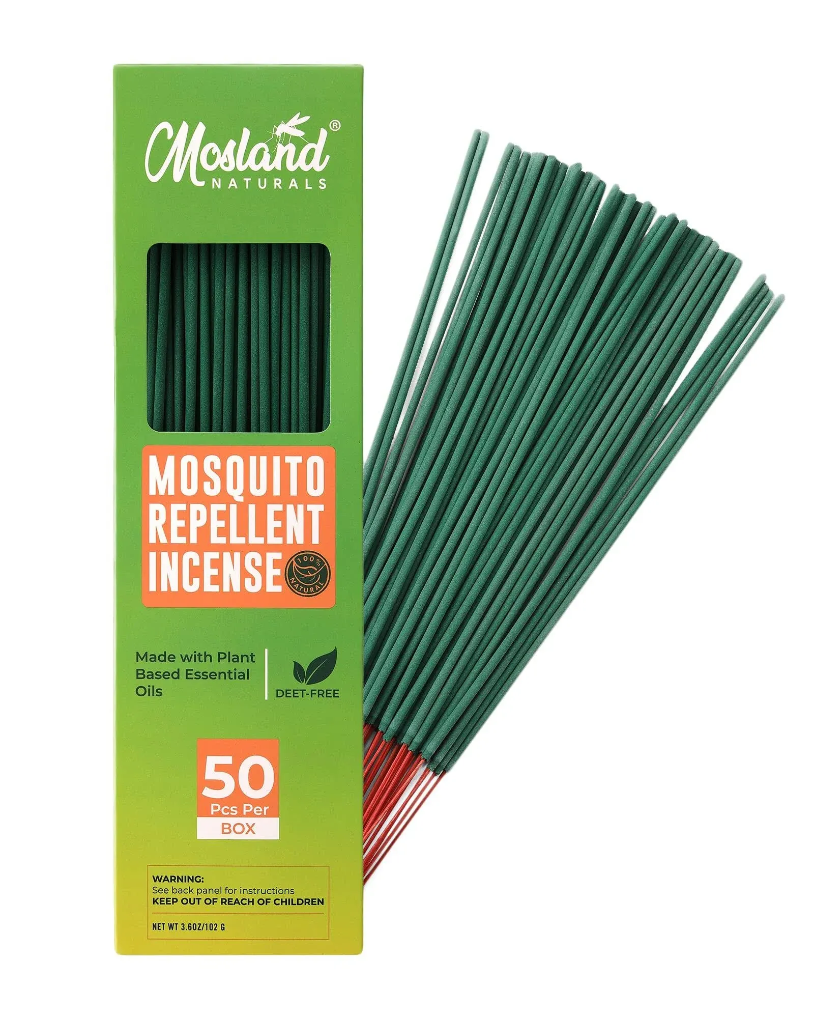 Mosland Naturals Mosquito Repellent Incense Sticks 50 Pcs, Mini Citronella ...