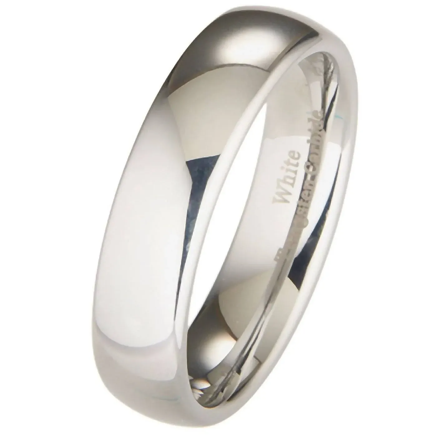 Classic Tungsten Wedding Ring, 6mm Comfort Fit Wedding Band