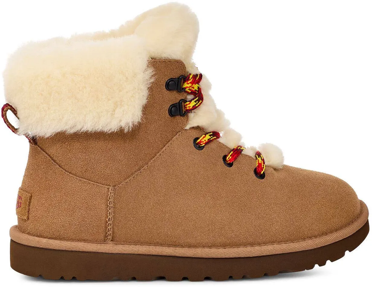 Ugg Women's Classic Mini Alpine Lace Chestnut / 10