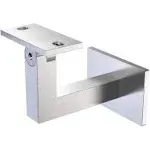 Inline Design - Stainless Steel Handrail Bracket Square for Flat/Curved Bottom Tube Slim Adjustable (Satin Stainless Steel)