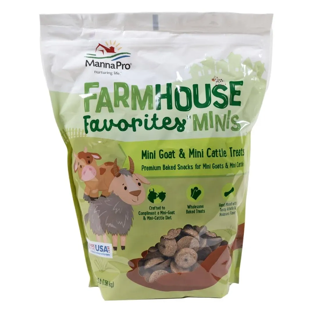 Farmhouse Favorites 1031461 Mini Goat and Mini Cattle Treats 3 lb. Bag